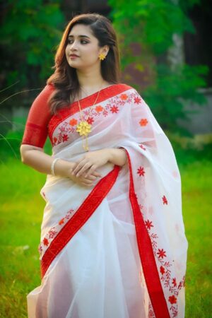 প্রিমিয়াম সিল্ক শাড়ী + ব্লাউজ পিচ (code-03)