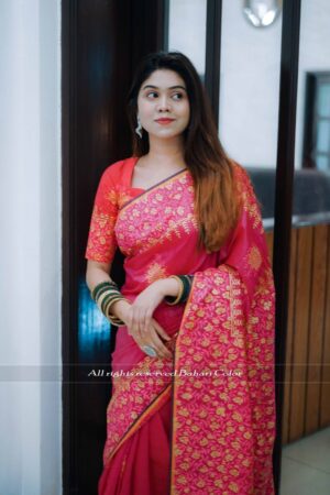 প্রিমিয়াম রেশম সিল্ক শাড়ি + ম্যাচিং ব্লাউজ পিস (RSS01)