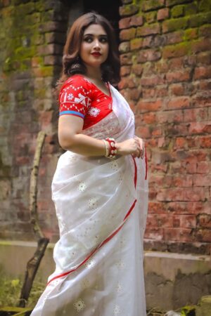 প্রিমিয়াম সিল্ক শাড়ী + ব্লাউজ পিচ (code-09)