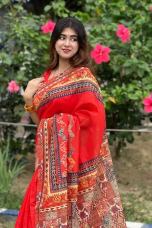 প্রিমিয়াম গ্লোসিসিল্ক প্রিন্টের  শাড়ি