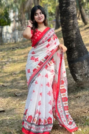 প্রিমিয়াম চান্দুরি সিল্ক শাড়ী